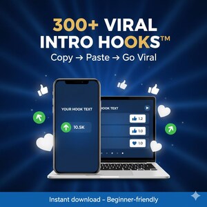 300+ Virala Intro Hooks-paket | TikTok Reels YouTube Shorts-idéer, mallar för innehåll för sociala medier för visningar och engagemang – klart för dig