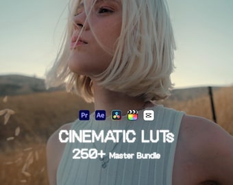 Paquete maestro de LUTs cinematográficos: más de 250 LUTs / Gradación de color con aspecto cinematográfico