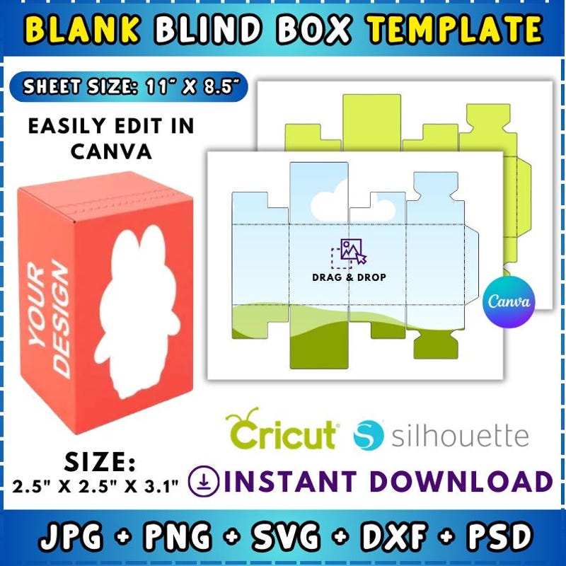 Blind Box Design Template - Etsy