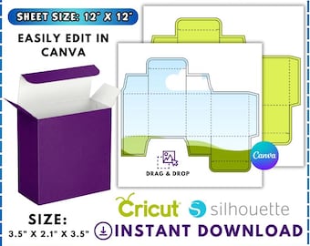 Cosmetic Packaging Box Template, Cosmetic Box Template, Custom Box Template, Tuck End Cosmetic Box Template, Canva Drag and Drop