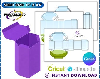 Gift Box, Mailer Box Template, Luxury Gift Box Design, Gift Box, DIY Box, Party Favor Box, Packaging Box, Box Svg Editable Canva Drag & drop