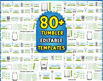 Tumbler Wrap Canva Template, 40oz Tumbler, 20oz Skinny, 11oz Mug, Libbey Can Glass, Strata Cup, Venti Cold Cup, Acrylic 24oz, Mega Bundle