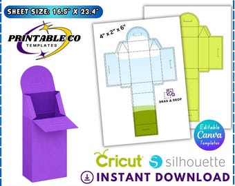 Gift Box, Mailer Box Template, Luxury Gift Box Design, Gift Box, DIY Box, Party Favor Box, Packaging Box, Box Svg Editable Canva Drag & drop