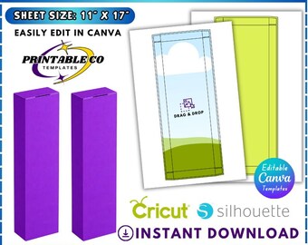 Tie Box Template, Tie Gift Box Canva Template, Gift Box Template, Tie Holder Box, Neck Tie Box Template, Box Svg, Editable Canva Drag & drop