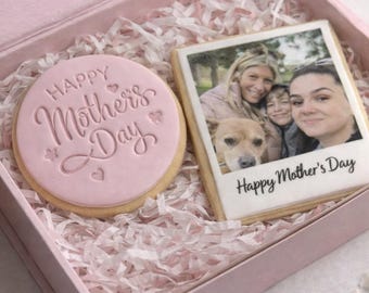 Personalised Photo Biscuit Gift for Mum | Custom Mother's Day Cookie Box