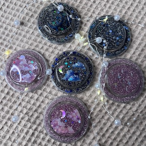 Glitzer Griff, Grip für Handy/E-Reader mit passendem glitzernden Magnetring für frei wählbares Aufkleben