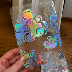Paperwhite 11/12/Colorsoft "Wolken & Mond" Kindle Glitzer Einlagen Inserts für Clear Hüllen