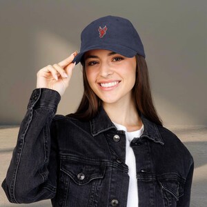 Gorro de pana con bordado de langosta, gorra náutica costera, regalo para vacaciones en la playa, estilo preppy. imagen 11