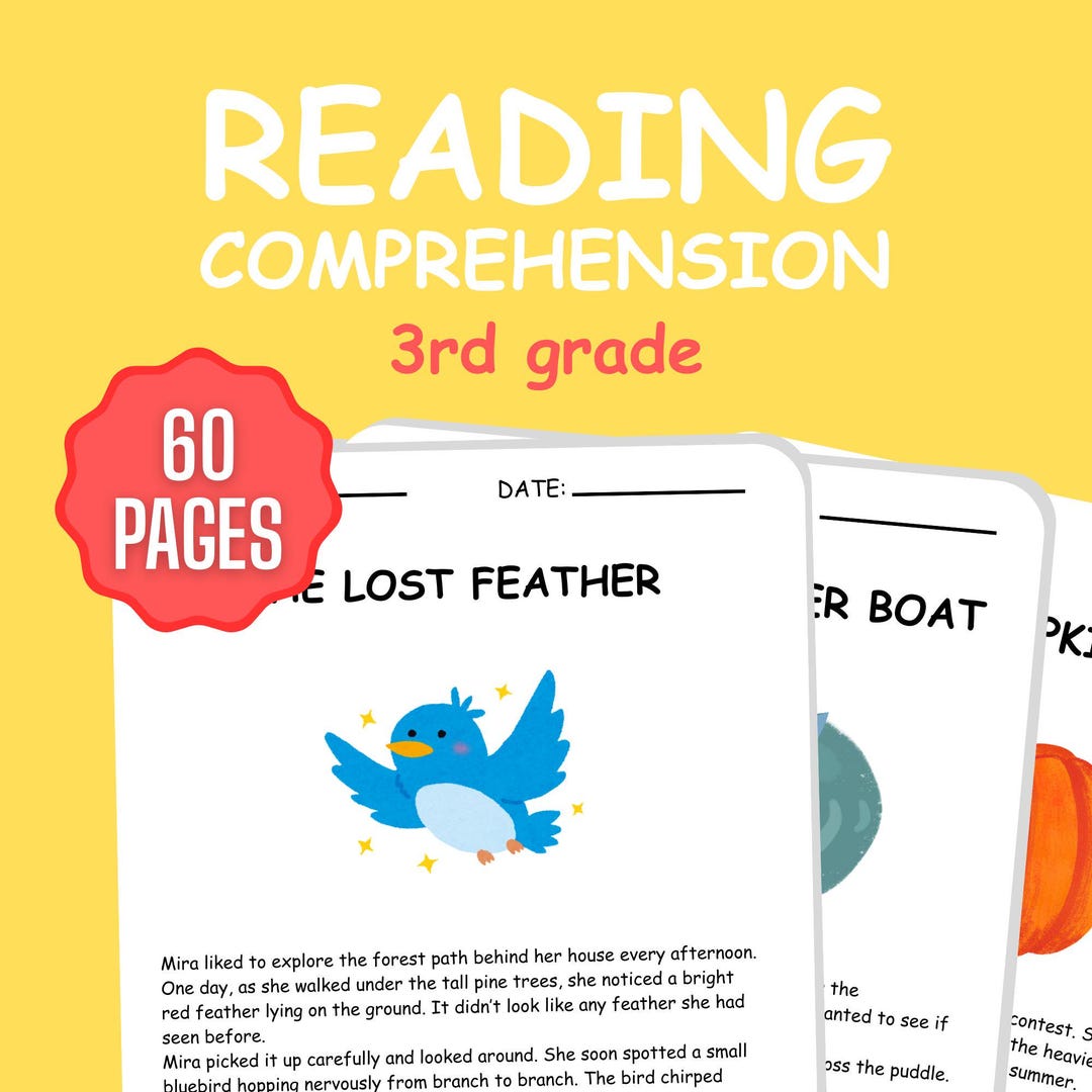 Reading Comprehension Passages for 3rd Grade – 60-page Pack - Etsy UK