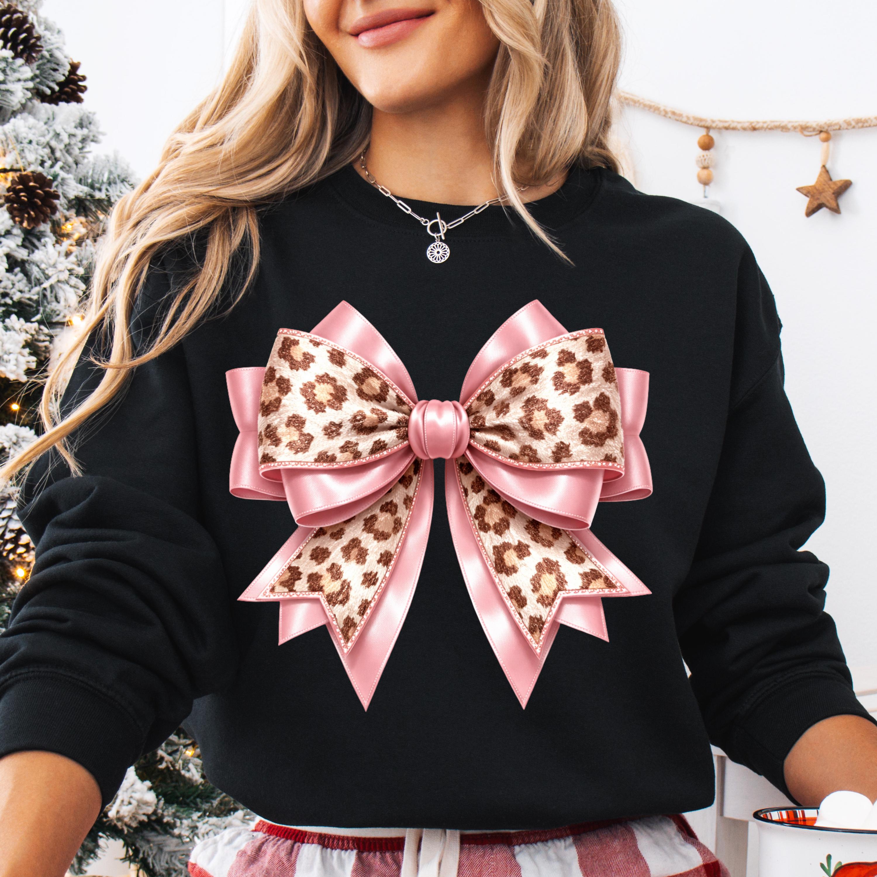 Leopard Pink Bow PNG | Pink Satin Ribbon With Leopard Print | Coquette ...