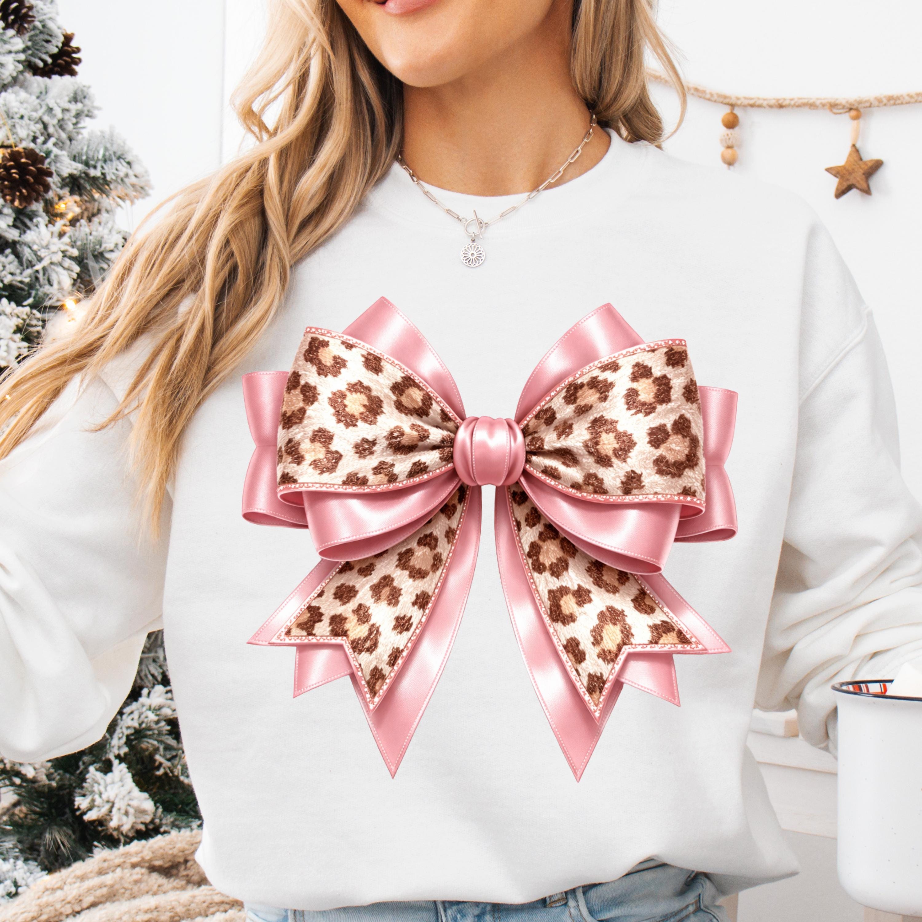 Leopard Pink Bow PNG | Pink Satin Ribbon With Leopard Print | Coquette ...