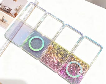 Glitter Magnetic Ring Case for Samsung Z Flip | Shockproof TPU Shell
