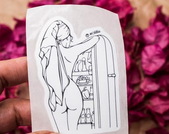 What s in the fridge Vinyl Sticker - Sexy woman vinyl label