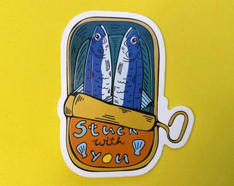 Sardines in Can Sticker – Portuguese Traditional Design, Waterproof Sticker