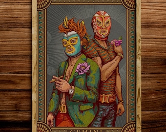 Gemini Zodiac wall art print: Horoscope Sign artwork