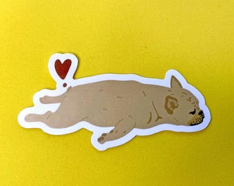 French Bulldog Glitter Vinyl Sticker – Pop Art Decal (3 Inch)