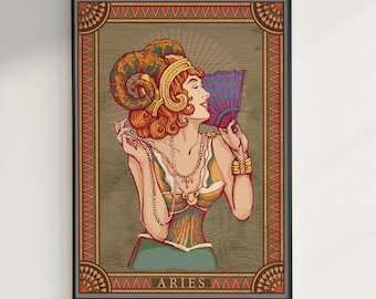 Sternzeichen Geschenk Widder Poster: Wanddekoration, Geschenk für Freund
