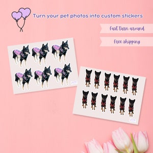 Custom Full Body Photo Stickers for PETS