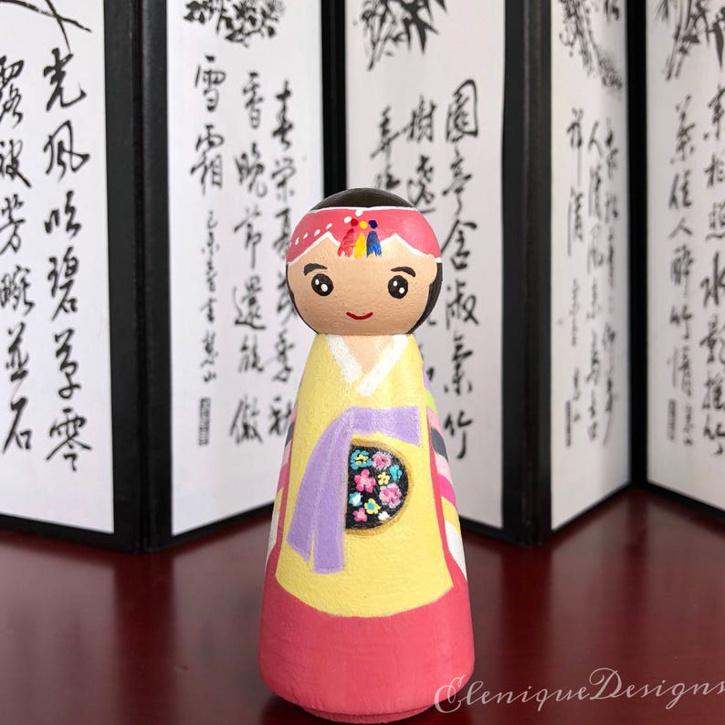  Mini  Me Dohl Hanbok  Cake Topper Etsy