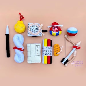 Felt Doljabi 돌 / 돌잡이 Zhuazhou - Traditional Set