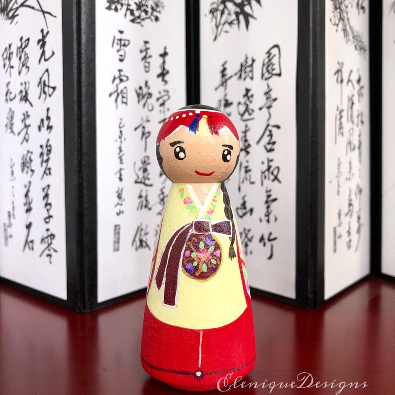  Mini  Me Dohl Hanbok  Cake Topper Etsy