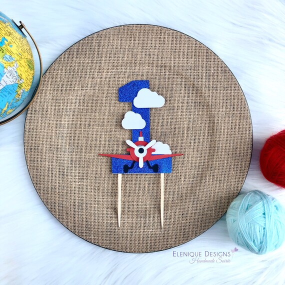 Airplane Number Cake Topper Il_570xn
