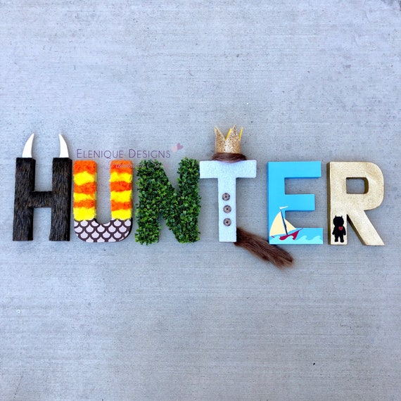 8" Where The Wild Things Are Themed Name/Letters for Party/Nursery Il_570xn