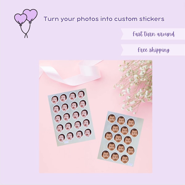 Custom Face Photo Stickers