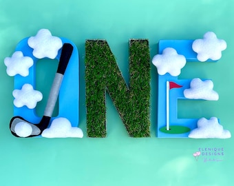 Hole in ONE, Golf Inspired Letters for First Birthday/Photo Shoot