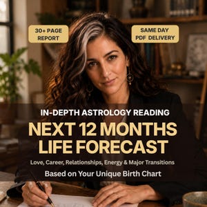 Year Ahead Astrology Forecast, 12 Month Life Career Love Prediction PDF | Same Day Delivery