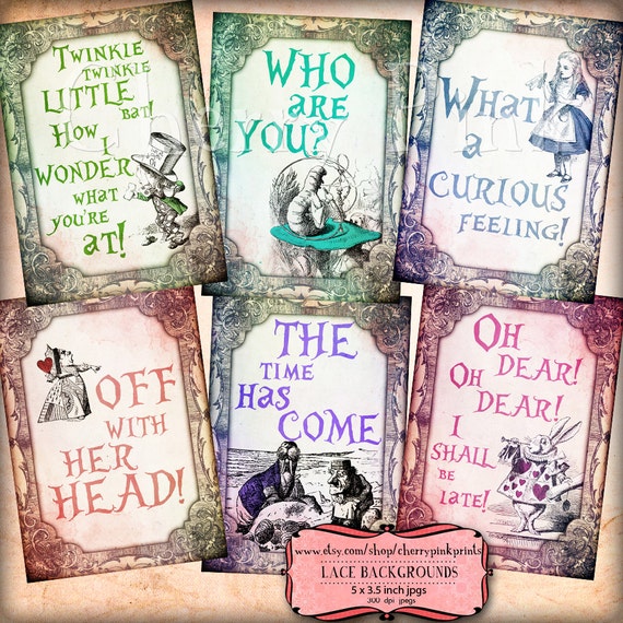 Mad Hatters Tea Party Alice In Wonderland Quotes Disney Etsy