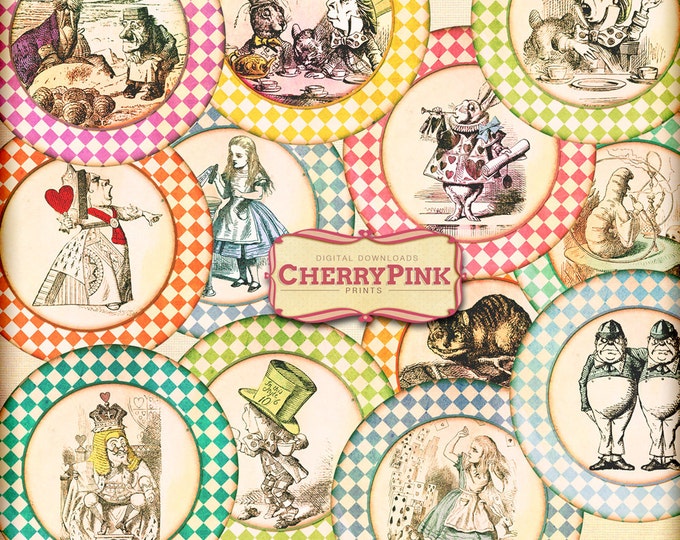 Alice in Wonderland Cake Toppers, Decoration, DIY Party Printable ...