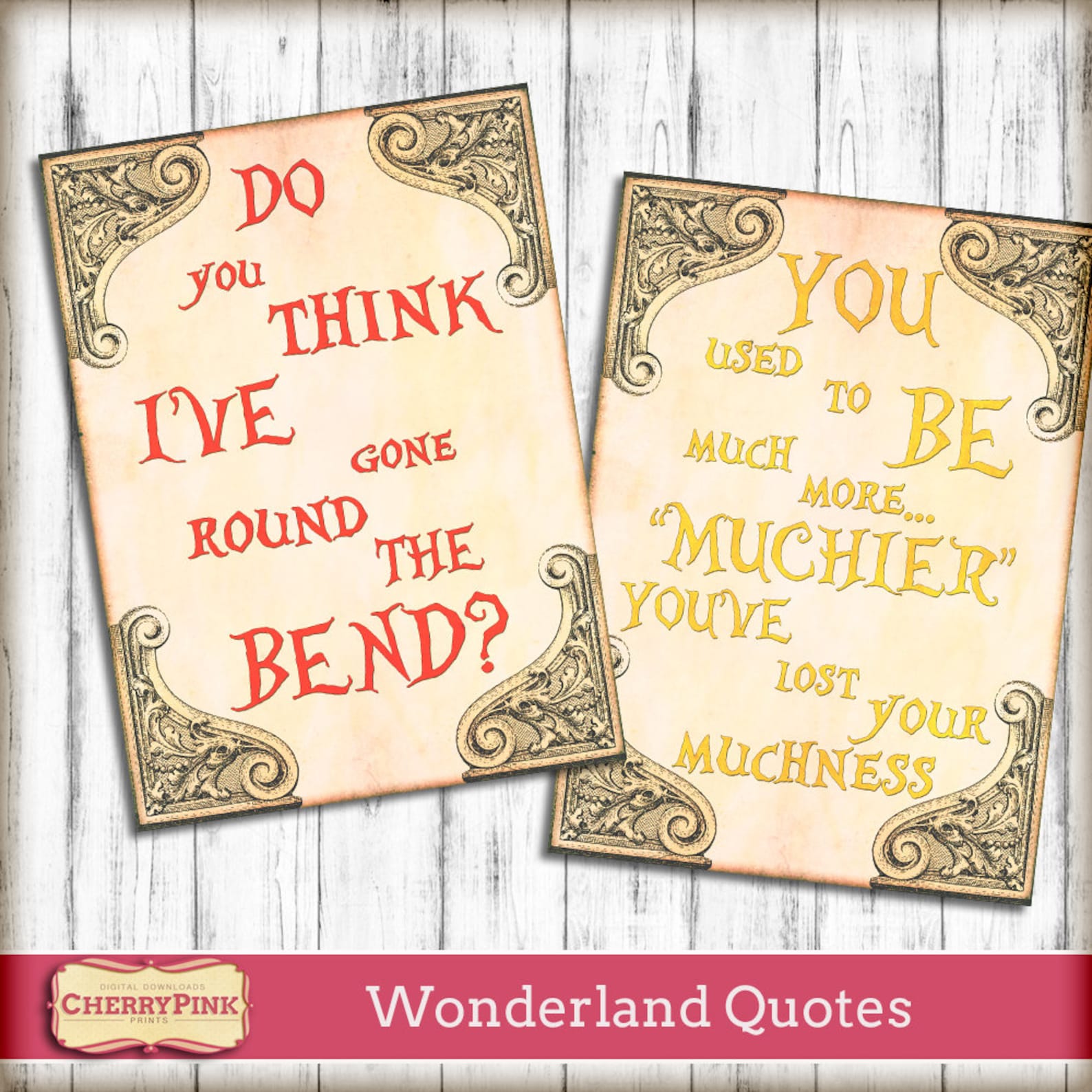 ALICE in WONDERLAND Poem Quotes Mad Hatters Tea Party Etsy