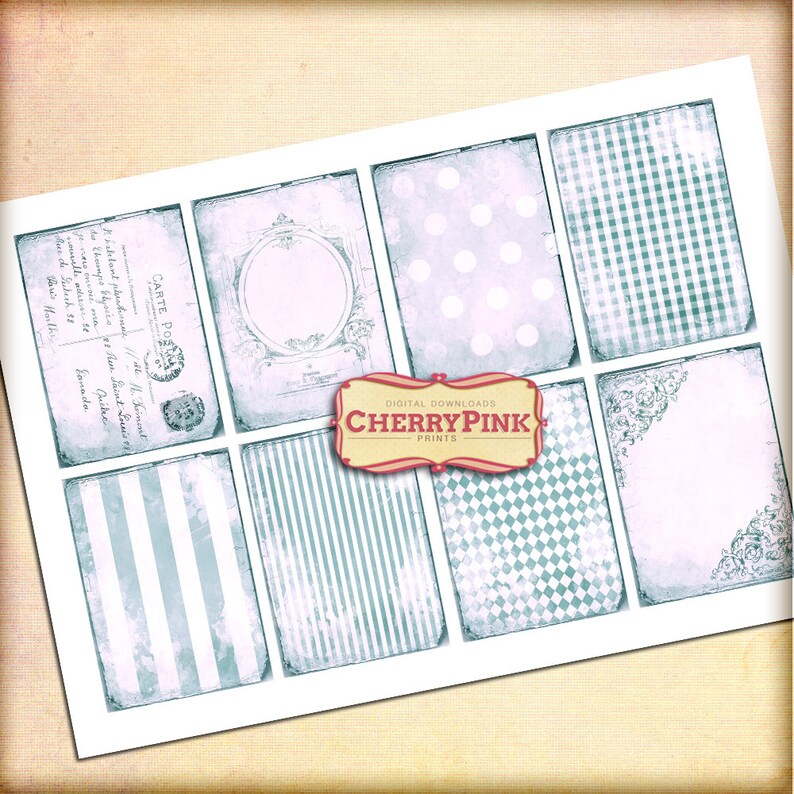 blue scrapbook designs VINTAGE BLUE BACKGROUND digital collage sheet supplies digital download