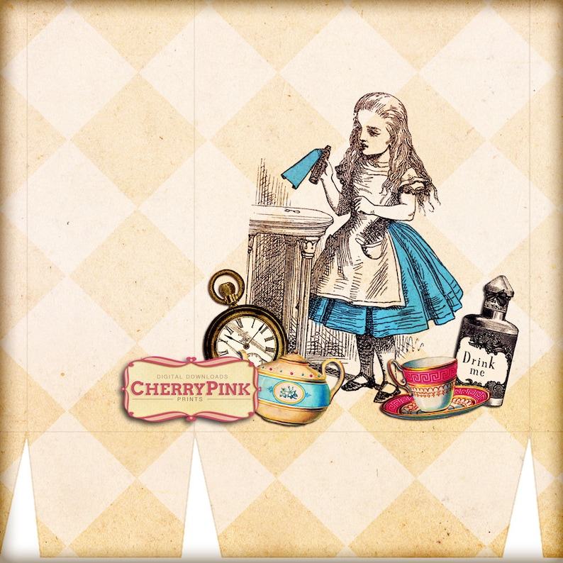 Alice Favor Bags Wonderland Favor Alice in Wonderland Party Etsy