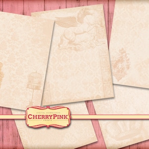 Shabby Cream vintage paper pack 8.5 x 11 inch crafting scrapbooking art journal instant download digital paper digital collage sheet