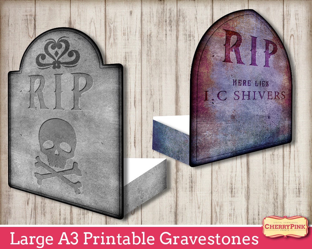 Gravestone Printable Etsy