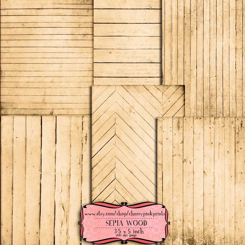 Wood Digital Paper Printable Sepia Collage Sheet Junk Journal - Etsy