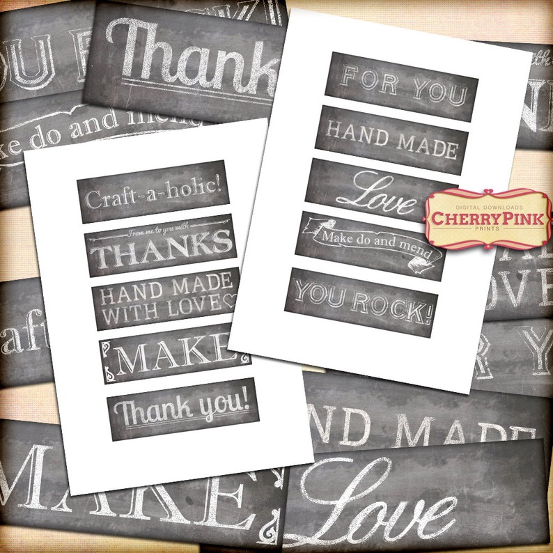 CHALKBOARD scrapbooking clip art supply, printable collage sheet, jpg preamde page, digital download for scrapbooking and craft image 5