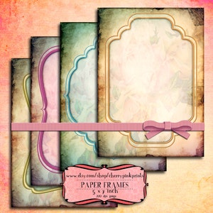 Shabby frames digital collage sheet Collage Shabby Texture Digital papers Download Scrapbooking Supplies for homecraft