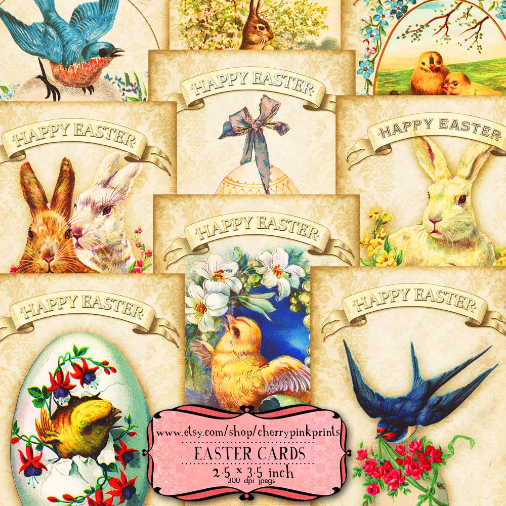 Easter Clipart Collage Sheet, Easter Decoration, Printable Digital ...