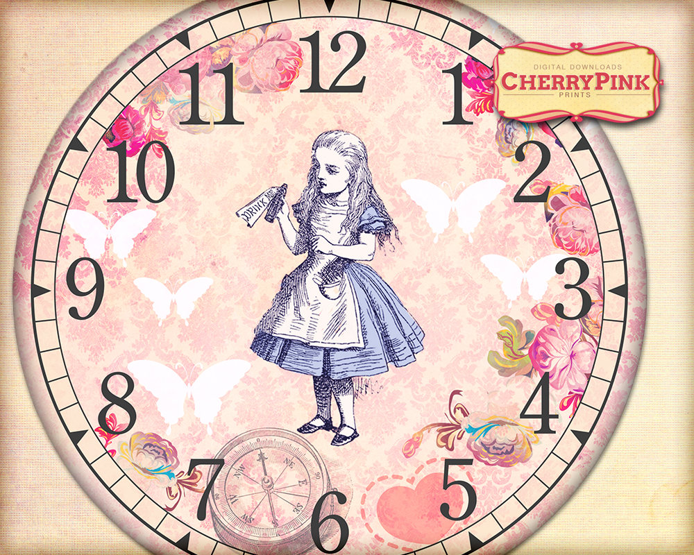 Alice In Wonderland Clock Printable