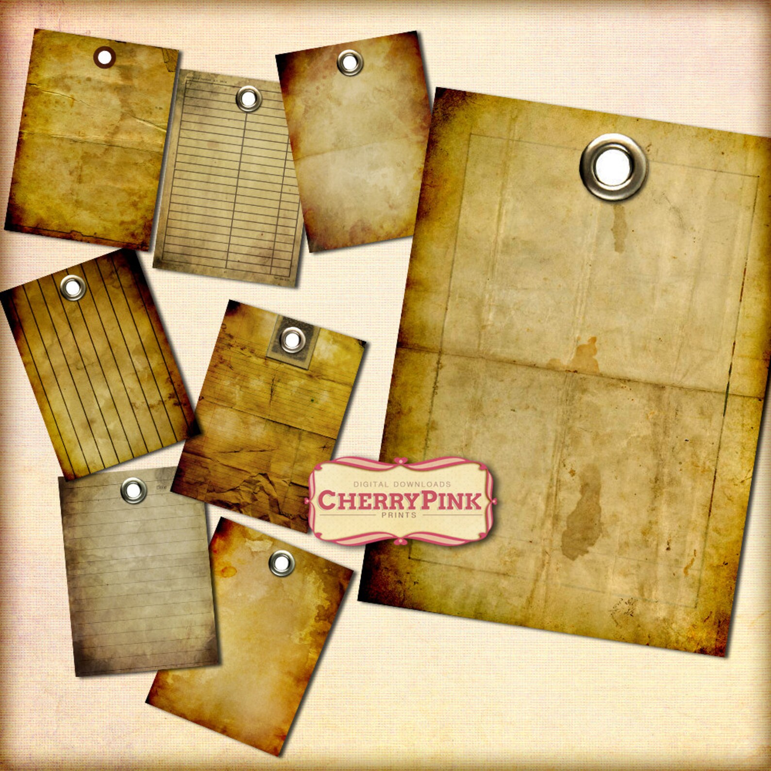 Printable Old Tags Tattered Tag Vintage Tags Steam Punk Etsy