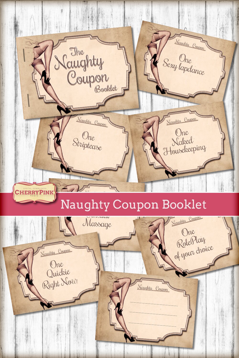 Printable Naughty Coupons Printable Valentine Gift Last Minute | Etsy UK