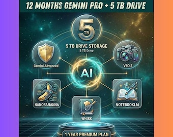 Piano annuale Google Gemini 3 Pro / Veo 3.1 / NanoBanana / 5 TB di spazio su Google Drive