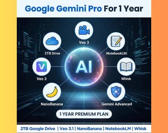 Google Gemini 3 Pro 1 Jahresplan | Veo 3.1 | NanoBanana | 2 TB Google Drive