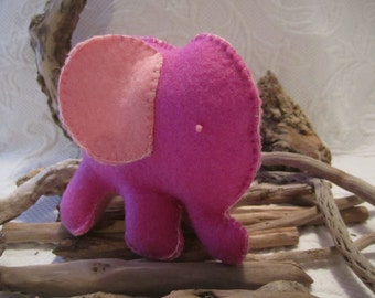Handmade Pink Felt Elephant