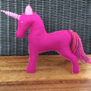 Unicorn - Dark Pink Wool Felt