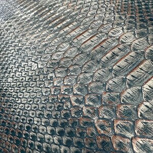 Python Reticulated Belly Skin | Antique Blue Genuine Python Leather for your Crafting Needed
