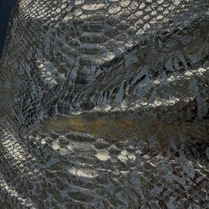 Python Borneo Belly Skin | Handpaint Gold Genuine Python Leather for your Crafting Needed